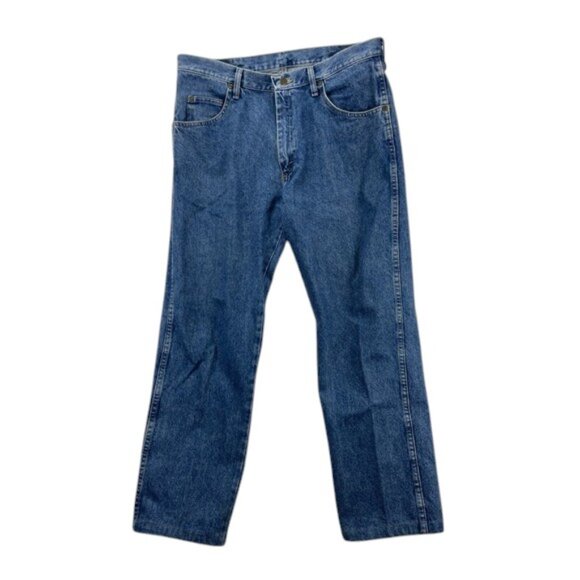 Wrangler Regular Fit Jeans Men’s 36x32 Light Blue Cotton Blend Denim Casual Pant - Picture 1 of 7